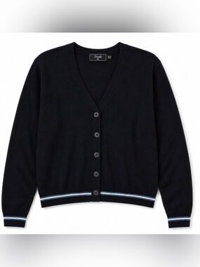TRENDZ wool navy blue cardigan sweater